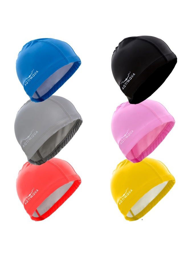 AqtivAqua Swimming Cap for Adults and Kids — Soft and Elastic Spandex with Protective Layer — Ideal for Use in Swimming Pools or Open Water - Image 5