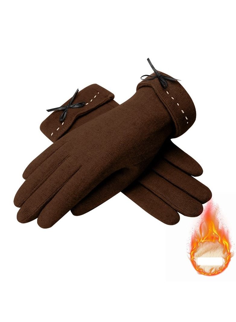 Golovejoy Women's Warm Plush Windproof And Cold Proof Lovely Gloves 
