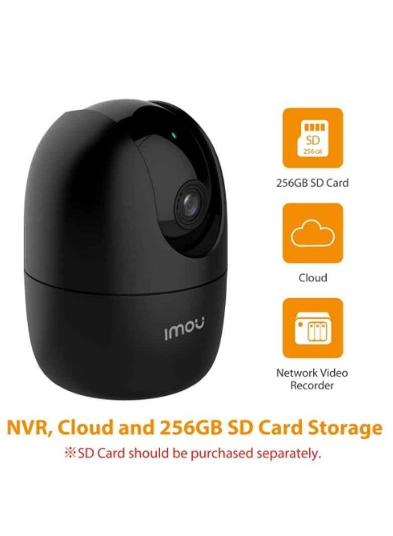 IMOU 1080P FHD 360 Degree Security Camera (Black)，Up to 256GB SD Card Support, Privacy Mode，Alexa Google Assistant，AI Human Detection，2-Way Audio Night Vision Ranger2 Black  - Image 2