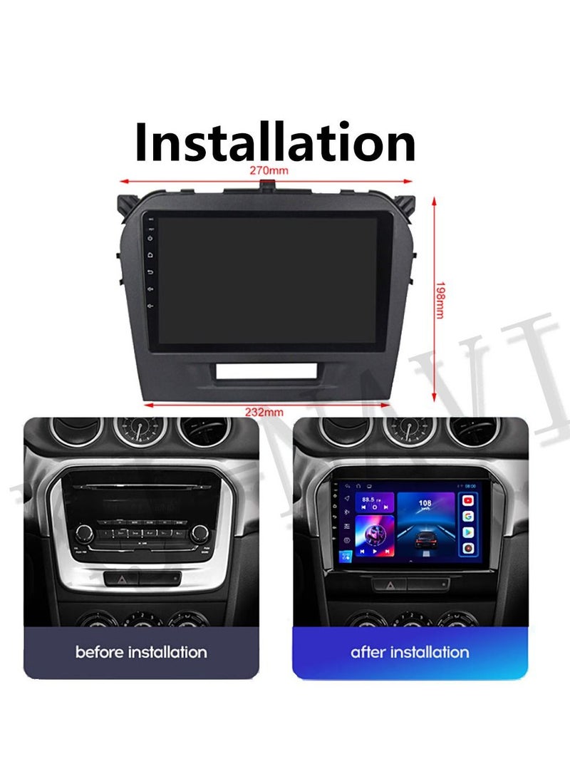 RAYMOS - Android Screen For Suzuki Vitara 2015 To 2020 4GB RAM Support Apple Carplay Android Auto Wireless QLED Touch Screen AHD Camera Included SIM Card Support Bluetooth DSP - Image 1
