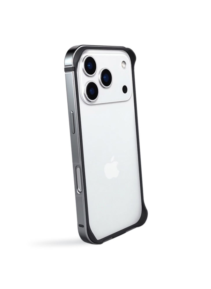جراب واقٍ لهاتف iPhone 17 Pro Max مصنوع من معدن TPU فائق النحافة وإطار هاتف - رمادي - Image 2