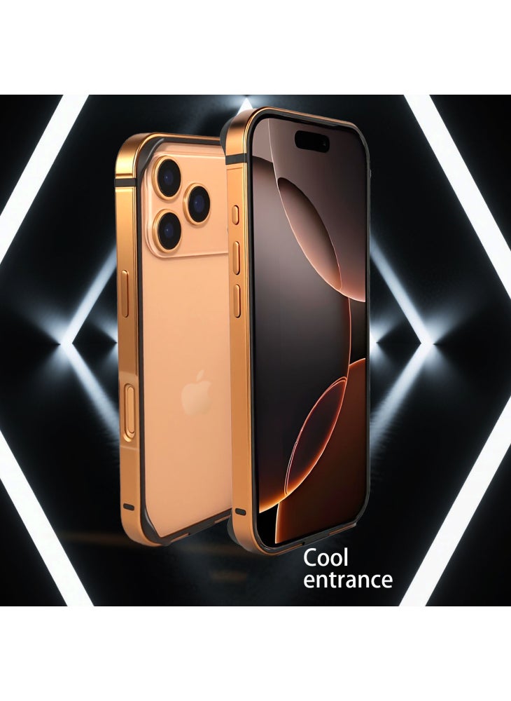 جراب واقٍ لهاتف iPhone 17 Pro Max مصنوع من معدن TPU فائق النحافة وإطار هاتف - رمادي - Image 5