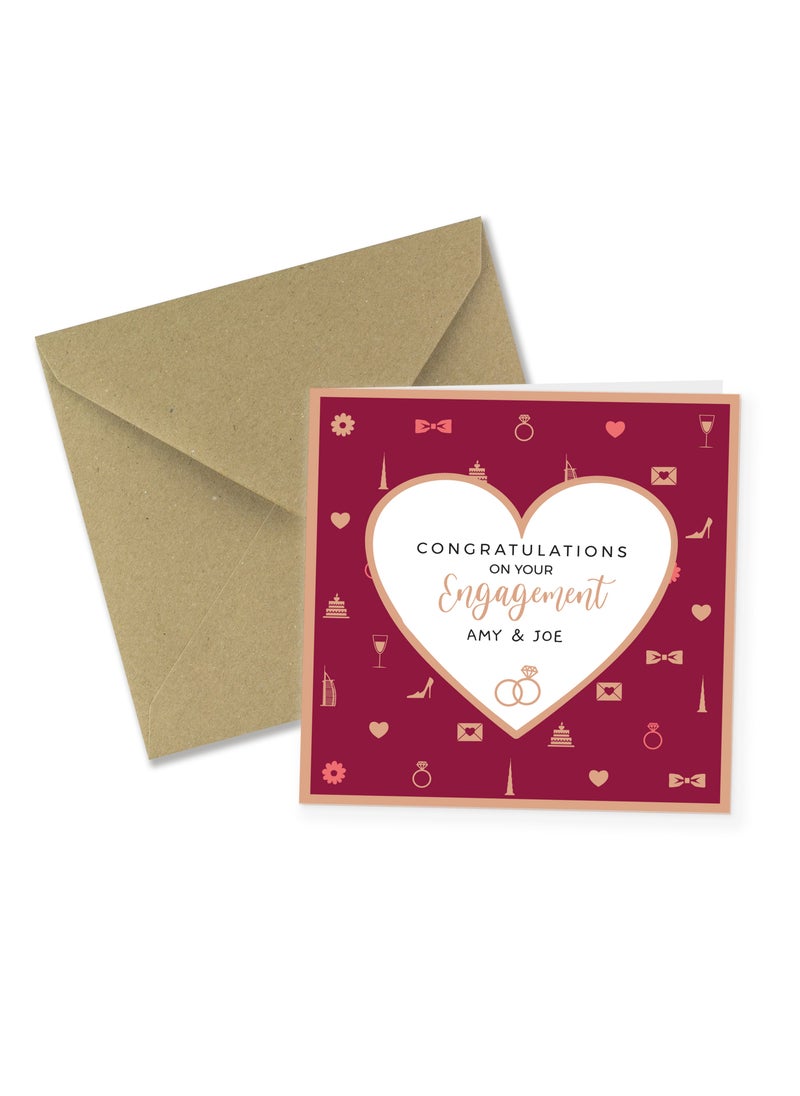 Share the Love Congratulations on your Engagement - Personalised Greeting Card  - Image 3