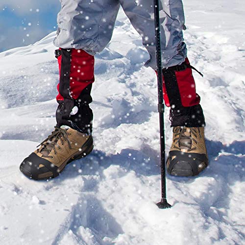 Aliglow Ice Snow Grips Over Shoe/Boot Traction Cleat Spikes Anti Slip Footwear - Image 5