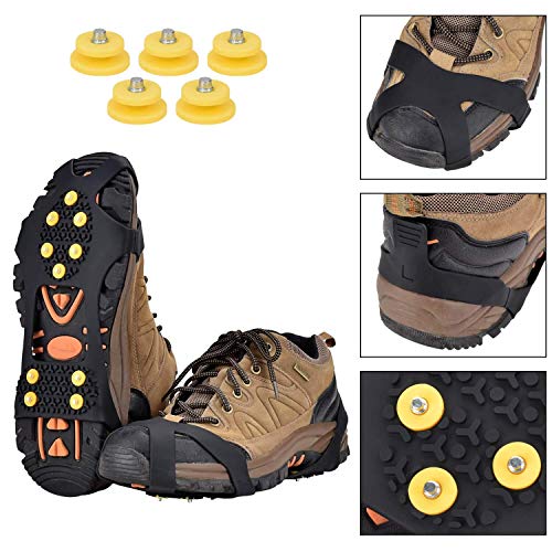 Aliglow Ice Snow Grips Over Shoe/Boot Traction Cleat Spikes Anti Slip Footwear - Image 2