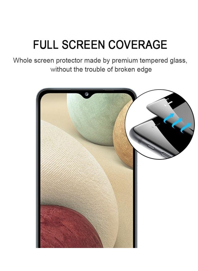 تيمبرد غلاس واقي شاشة بحواف سوداء من الزجاج المقوى متوافق مع هاتف Samsung Galaxy A12 - Image 3