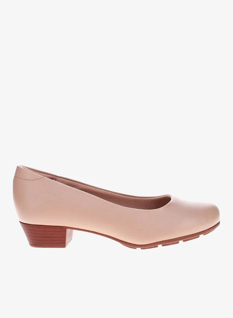 مودار أحذية موداري نسائية بكعب منخفض بيج | صنع في البرازيل