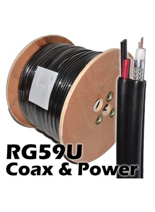 بكرة كابل RG59+2 محوري مع سلك طاقة – 100 متر، أسود CCA CCS لكاميرات المراقبة - pzsku/Z6A8141E8117434A37FFDZ/45/1757489776/85f36f1f-ad02-413c-88bd-a8e16627fdb4