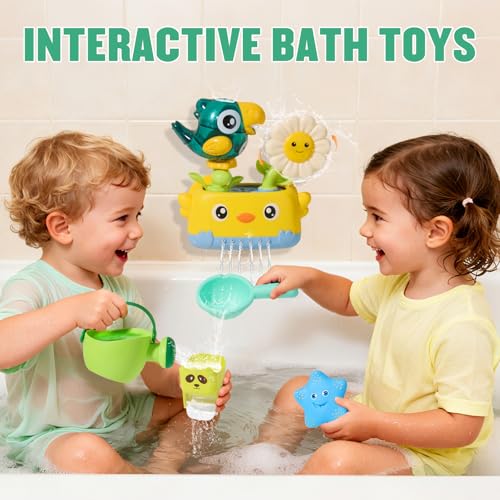 AMCHSURI Baby Bath Toys for Kids Ages 13 Interactive Bath Toys for Toddler 24 Bathtub Water Pool Shower Toys with Watering Can and Tub Toys for Babies 12 18 Months - Image 5