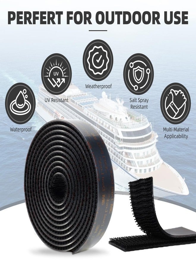 Bulina Dual Lock SJ3550 Reclosable Fastener 0.5''×3Ft Black Heavy Duty Mounting Tape Strong Adhesive with Interlocking Mushroom-Shaped Heads for Indoor and Outdoor Use - Image 2