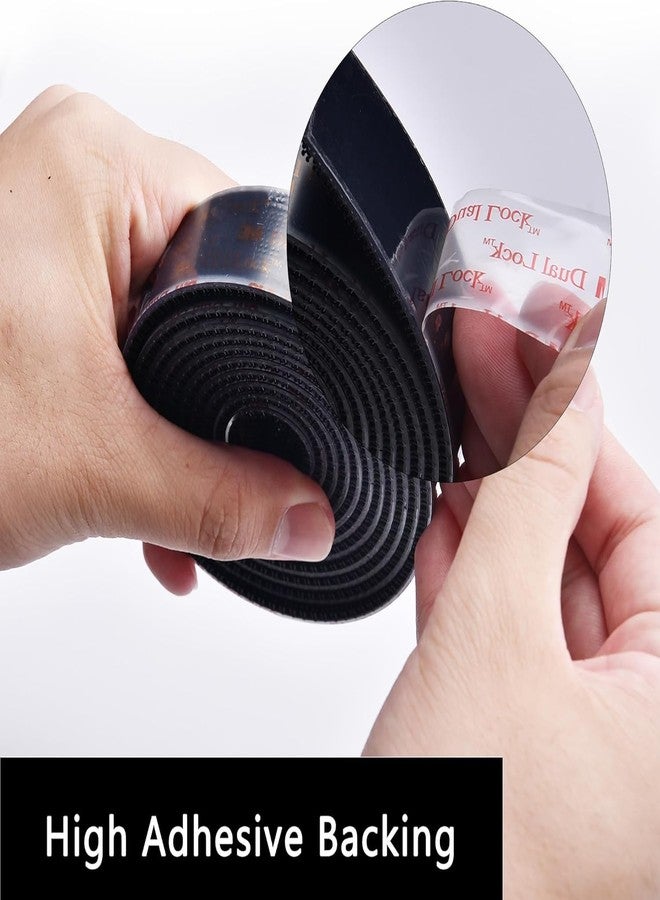 Bulina Dual Lock SJ3550 Reclosable Fastener 0.5''×3Ft Black Heavy Duty Mounting Tape Strong Adhesive with Interlocking Mushroom-Shaped Heads for Indoor and Outdoor Use - Image 3