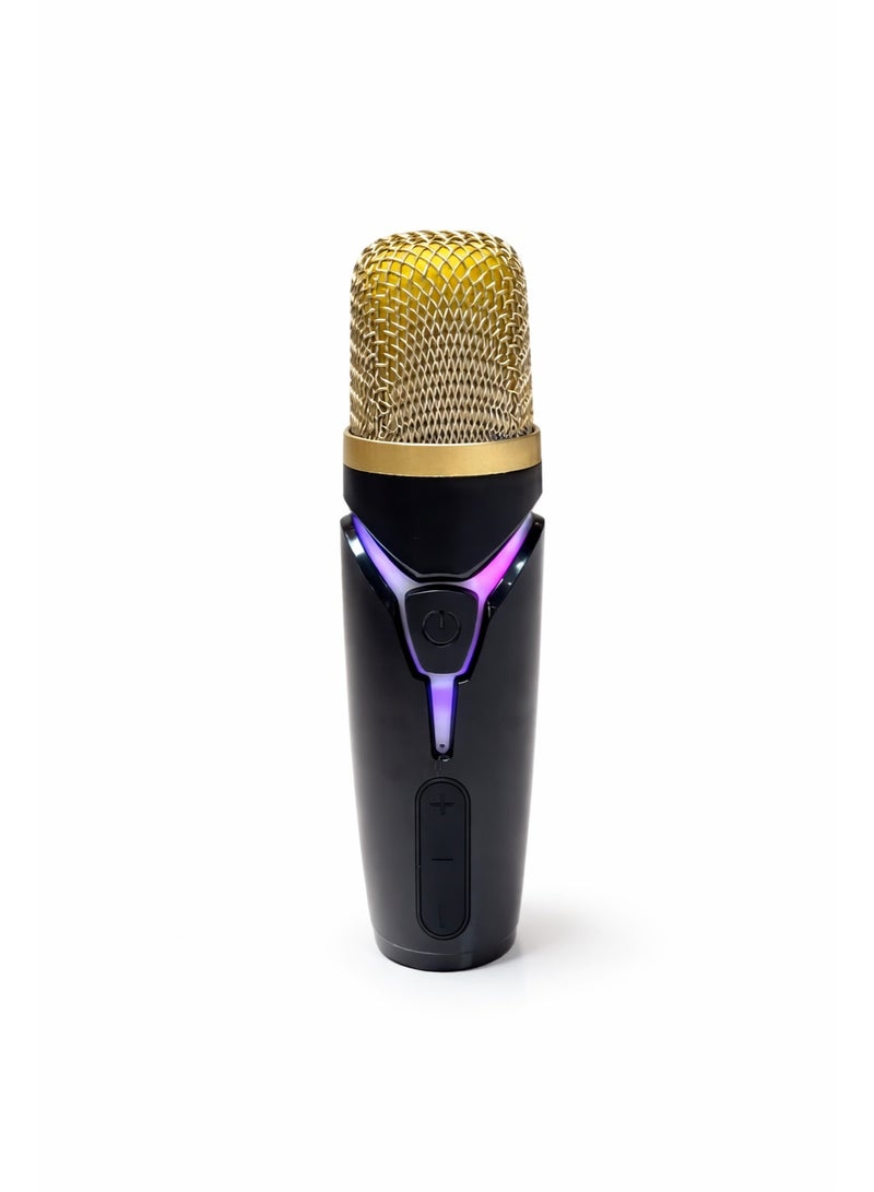 Portable Wireless LED Bluetooth Karaoke Speaker with Rechargeable Microphone comes with Bluetooth , TF Card and USB Support - Image 5
