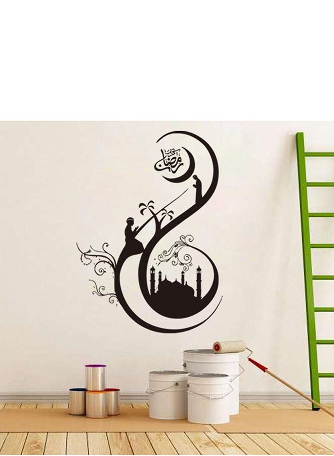 OUTAD Muslim Culture Wall Stickers Black - Image 3