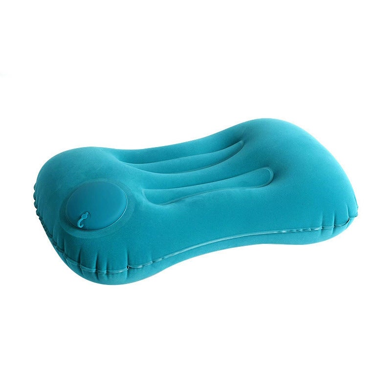 Outdoor Pvc Pillow Travel Camping Thick Flocking Rectangular Inflatable Pillow Nap Companion Square Pillow - Image 1
