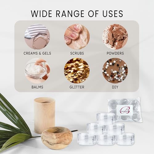 Pana Beauticom 15 gram/15ml Empty Clear Small Round Travel Container Jars with Lids for Make Up Powders, Eyeshadow Pigments, Lotions, Creams, Lip Balm, Lip Gloss, Samples (12 Pieces, Clear Lid) - Image 4
