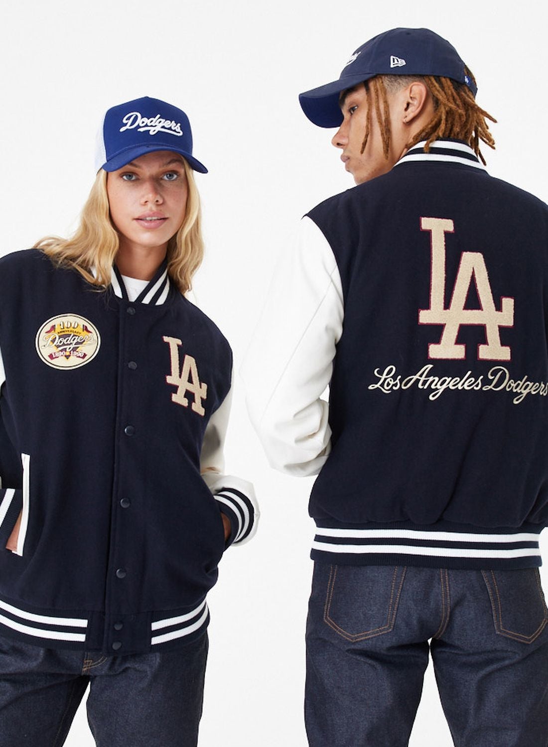 Buy New Era Navy Mlb Los Angeles Dodgers Varsity Jacket for Men in