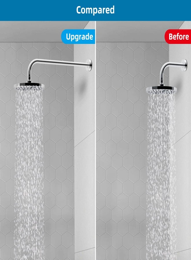 Hibbent 16 Inch All Metal Shower Extension Arm, Extra Long Extender with Flange, Stainless Steel Rainfall Shower Arm Water Outlet, Wall Mounted Shower Head Extender, Chrome - Image 2