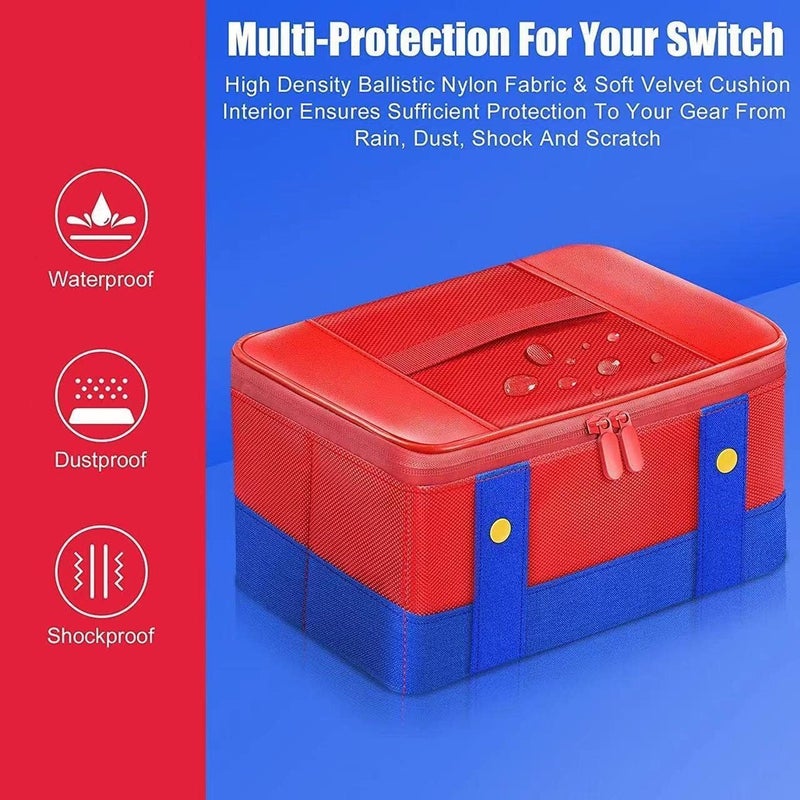 TMOHRA Cute Switch Carry Case for Switch 2/Nintendo Switch/Lite/OLED, Portable Soft Shell Waterproof Protective Storage Travel Carrying Case Messenger Bag Oxford for NS SD Console Dock JoyCons Accessories - Image 4