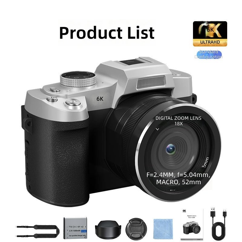 Custom 6K Retro Mirrorless Camera for Outdoor HD Touchscreen, 84MP Professional Photography - Image 4