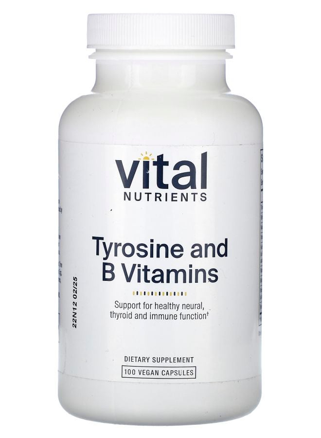 Tyrosine and B Vitamins 100 Vegan Capsules