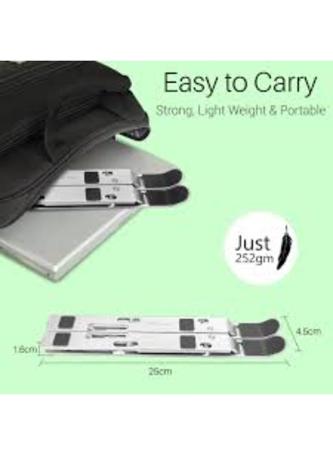 Laptop Stand with 7 Adjustable Levels – Ergonomic Design, Multifunctional Adjustable Laptop Holder for All Laptops (Silver), Cooling and Comfortable, Ideal for Office, Home. and Travel Use - Image 2