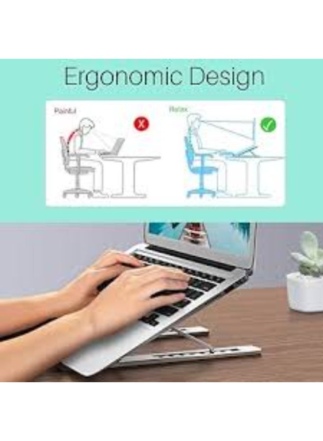 Laptop Stand with 7 Adjustable Levels – Ergonomic Design, Multifunctional Adjustable Laptop Holder for All Laptops (Silver), Cooling and Comfortable, Ideal for Office, Home. and Travel Use - Image 4