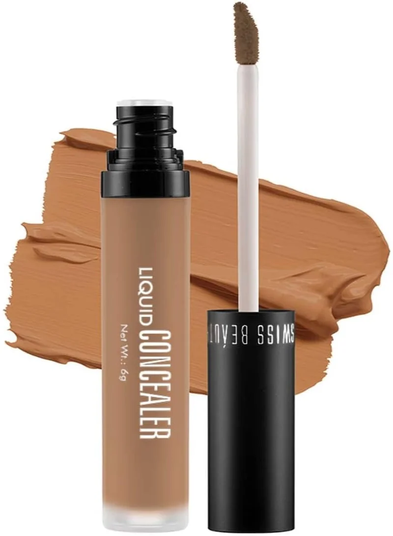 Swiss Beauty Swiss Beauty Liquid Light Weight Concealer With Full Coverage |Easily Blendable Concealer For Face Makeup With Matte Finish | Shade- Warm-Sand, 6g