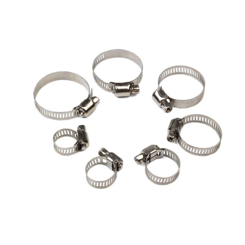 60pcs boxed stainless steel clamp joint American throat clamp pipe clamp oil pipe clamp    Silver - Image 3