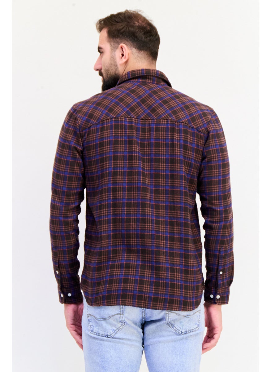 Jack Jones Men Regular Fit Checkered Long Sleeves Casual Shirt, Multicolor  - Image 4