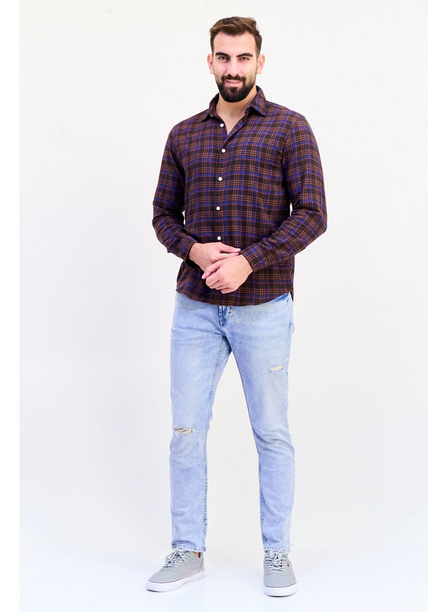 Jack Jones Men Regular Fit Checkered Long Sleeves Casual Shirt, Multicolor  - Image 2