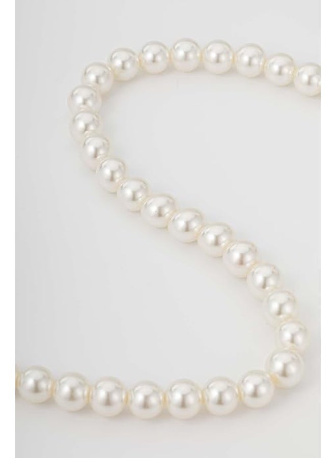 BABEYOND Round Imitation Pearl Necklace Wedding Pearl Necklace for Brides (Diameter of Pearl 12mm) - Image 2