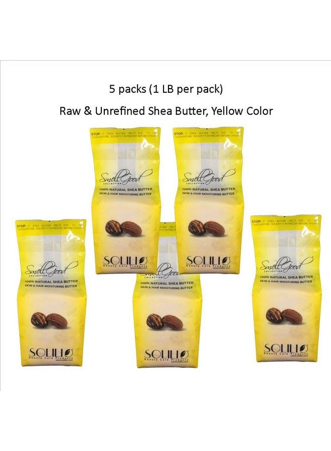 smellgood Raw Unrefined African Shea Butter 5Lb Block Soft & Creamy (Yellow) - Image 3