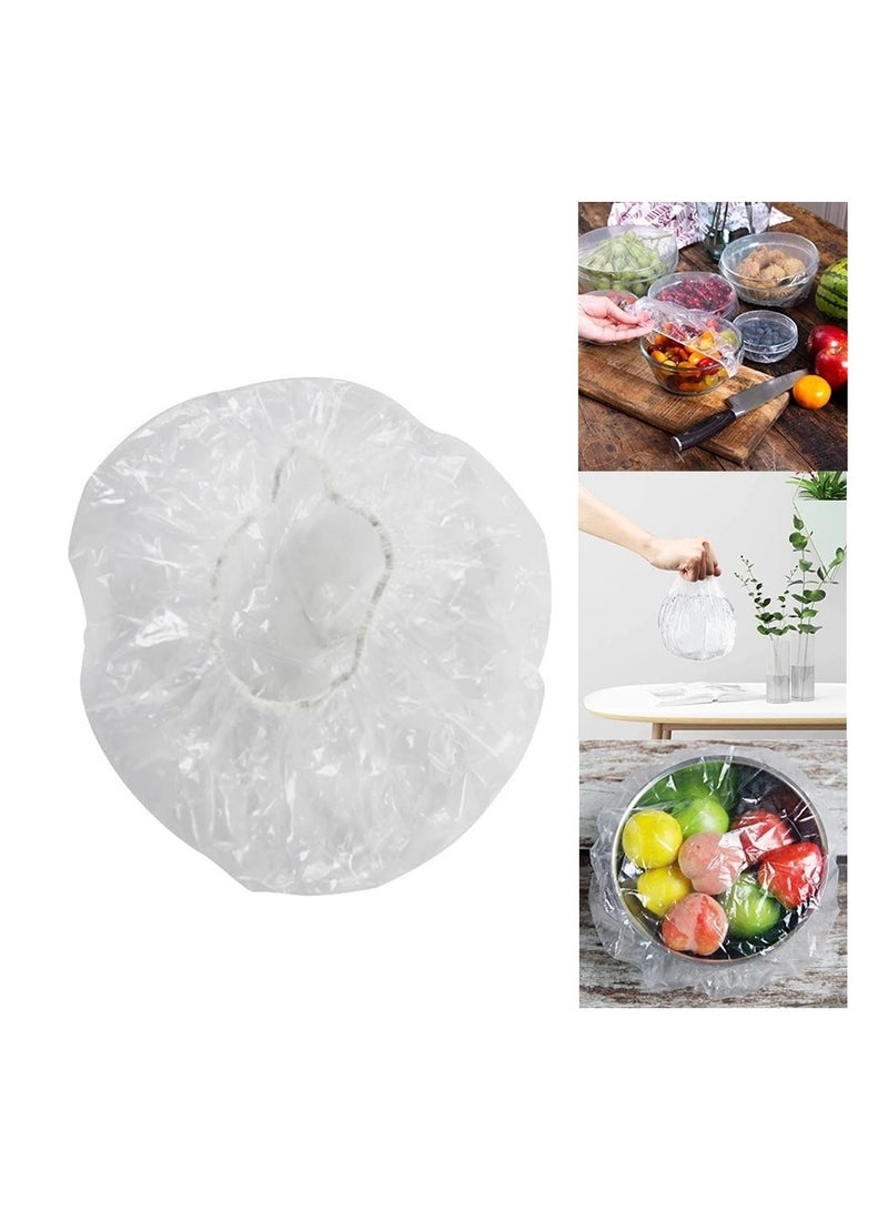 Food Storage Covers 200 Pieces Multipurpose Disposable Bowl Lids for Kitchen Home Use and Outdoor Food Protection