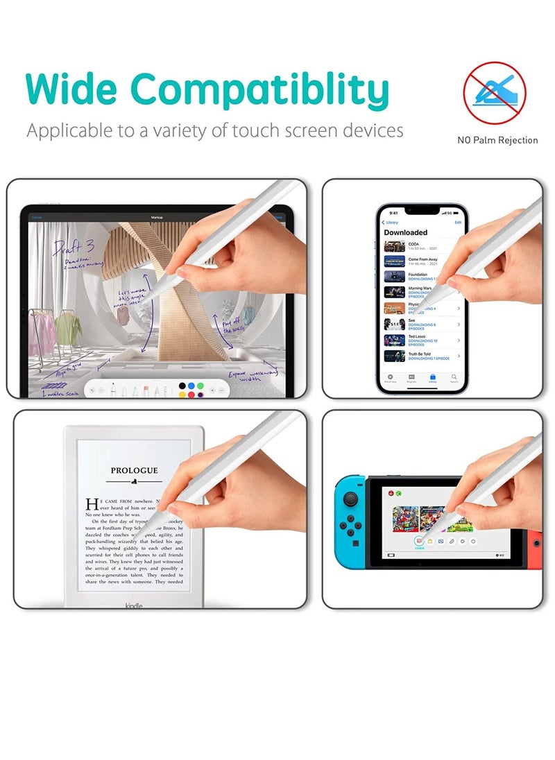 XiuWoo - Stylus Pen for Apple iPad, Pencil Styluses Compatible with iPad 2/3/4/5/6/7/8/9/10 Generation Pro 9.7/10.5/11/12.9 Air 1/2/3/4/5 Mini 1/2/3/4/5/6 Alternative Drawing Smart Stylist for Touch Screens - Image 1
