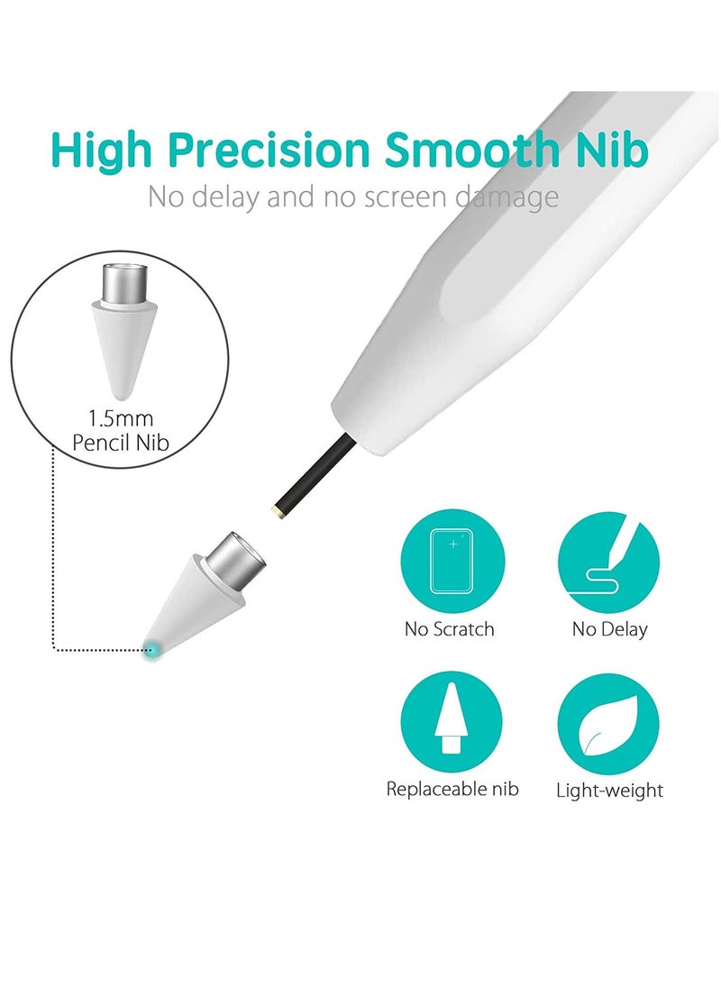 XiuWoo - Stylus Pen for Apple iPad, Pencil Styluses Compatible with iPad 2/3/4/5/6/7/8/9/10 Generation Pro 9.7/10.5/11/12.9 Air 1/2/3/4/5 Mini 1/2/3/4/5/6 Alternative Drawing Smart Stylist for Touch Screens - Image 1