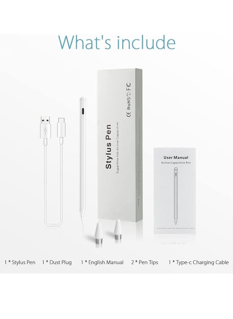 XiuWoo - Stylus Pen for Apple iPad, Pencil Styluses Compatible with iPad 2/3/4/5/6/7/8/9/10 Generation Pro 9.7/10.5/11/12.9 Air 1/2/3/4/5 Mini 1/2/3/4/5/6 Alternative Drawing Smart Stylist for Touch Screens - Image 1