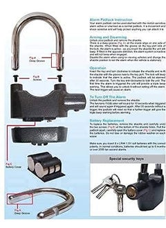 Vrozty Vrozty Anti Theft Motion Sensor Alarm Lock for Home Office and Bikes with High Security Metallic Black  - Image 5