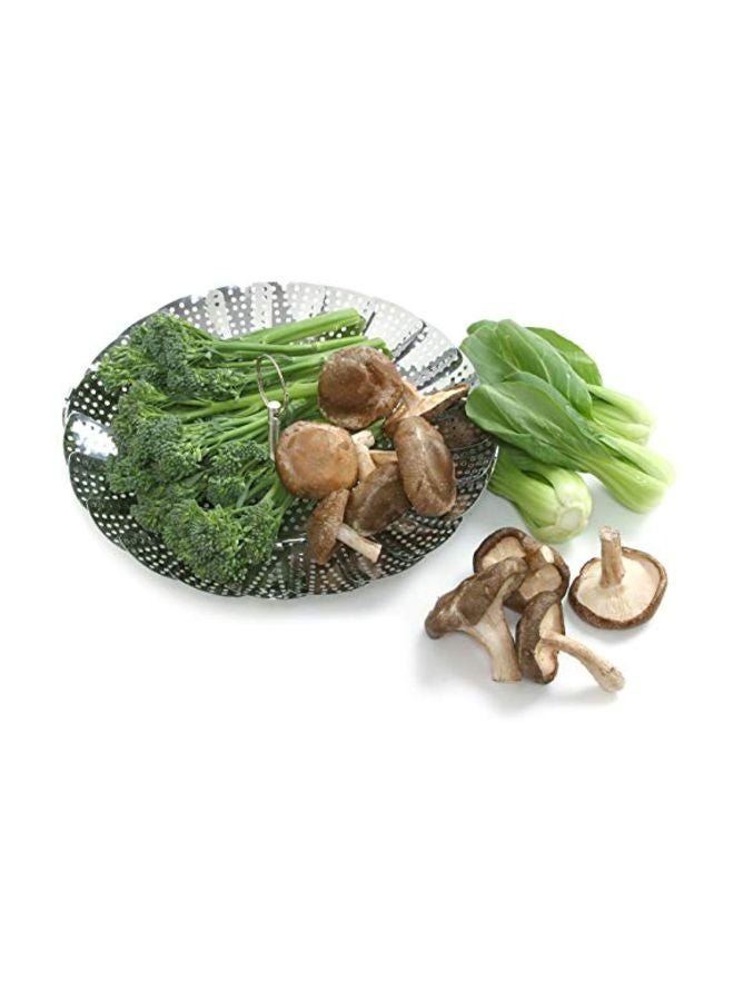 نور برو Stainless Steel Vegetable Steamer Silver 23cm - Image 4