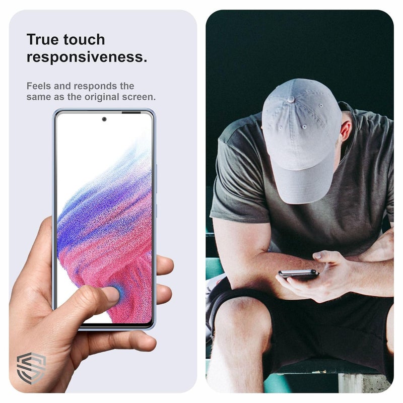 Skyddshield Military-Grade Gorilla Tempered Glass For Samsung Galaxy A53 (6.5 Inch) With Installation Kit | Edge to Edge Coverage | Black - Image 4