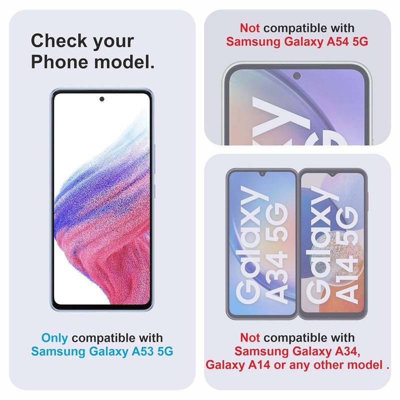 Skyddshield Military-Grade Gorilla Tempered Glass For Samsung Galaxy A53 (6.5 Inch) With Installation Kit | Edge to Edge Coverage | Black - Image 2
