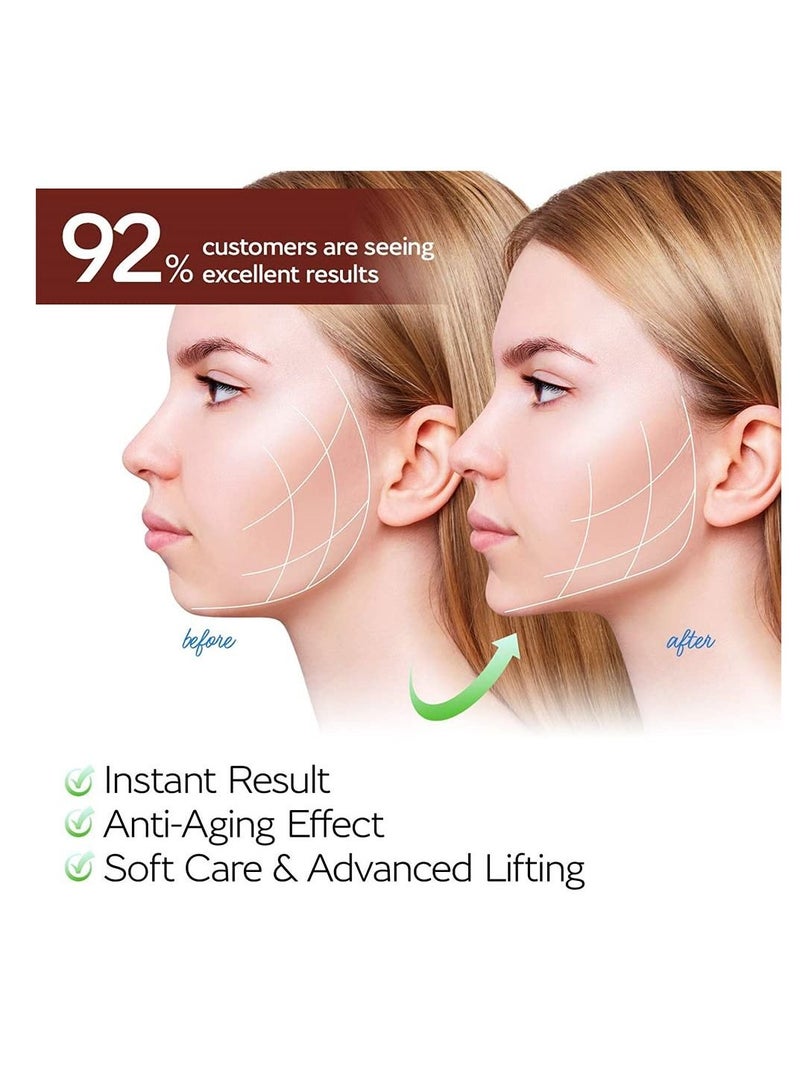 NIBEMINENT Facial Lifting Sleep Bandage, Double Chin Reducing Device with Thin Face Female Shaper, Reusable Breathable and Comfortable V Line Mask (Pink, 1 Piece) - Image 3