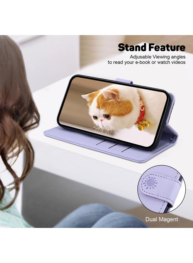 S-TOP Case For Samsung Galaxy S22 Ultra 5G Cute Cats RFID Leather Phone Case - Image 5