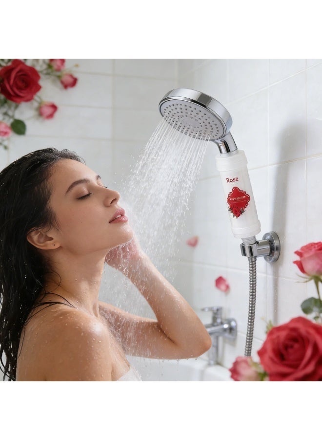 Aromatherapy Shower Filter - Prevents hair loss - Prevents dry skin - Removes chlorine - Removes rust - Soothing aromatherapy - Non-toxic (Rose scent) - Image 2