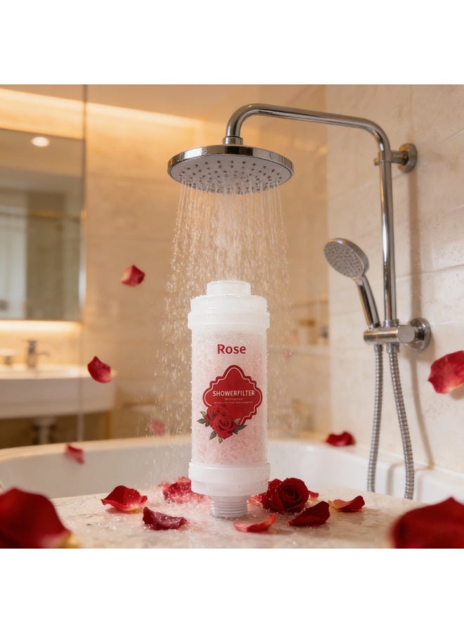 Aromatherapy Shower Filter - Prevents hair loss - Prevents dry skin - Removes chlorine - Removes rust - Soothing aromatherapy - Non-toxic (Rose scent) - Image 3