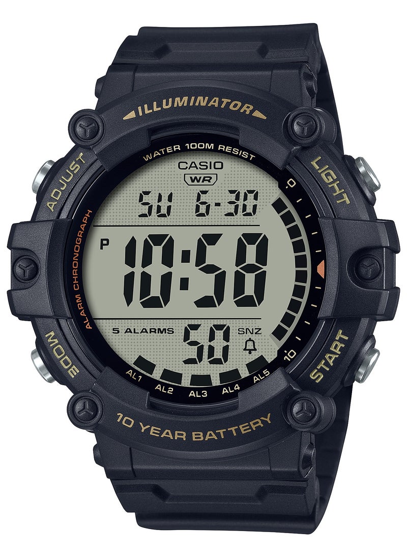 CASIO - CASIO MEN'S RESIN BAND LONG STREP DIGITAL WATCH AE-1500WHX-1AVDF - Image 1