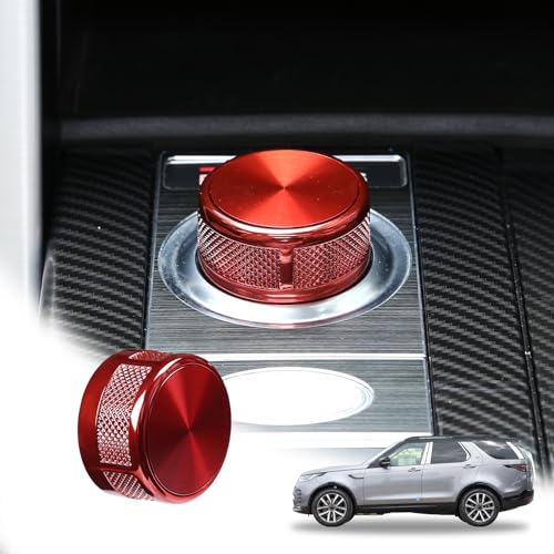 LLKUANG SV Zinc Alloy Replacement Gear Shift Knob Head Compatible with Land Rover Discovery Sport Discovery 4 LR4 LR5 L462 Range Rover Evoque Vogue Velar 2017-2019 (Red) - Image 1