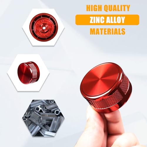 LLKUANG SV Zinc Alloy Replacement Gear Shift Knob Head Compatible with Land Rover Discovery Sport Discovery 4 LR4 LR5 L462 Range Rover Evoque Vogue Velar 2017-2019 (Red) - Image 4