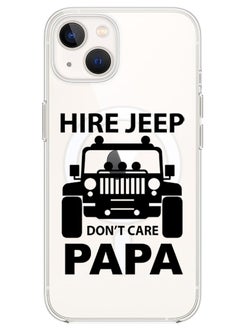 Magnetic Case for iPhone 13 6.1-inch Compatible with MagSafe Wireless Charging, Shockproof Phone Bumper Cover Hire jeep dont care papa black copy