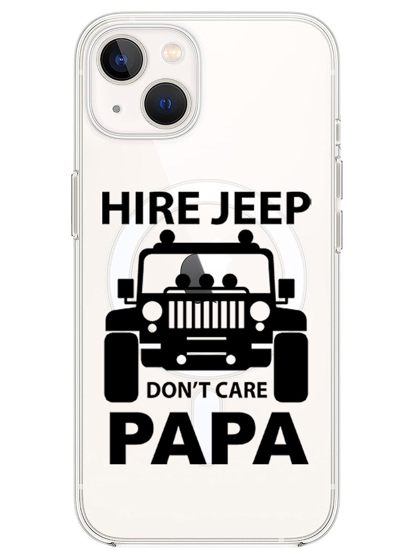 Theodor - Magnetic Case for iPhone 13 6.1-inch Compatible with MagSafe Wireless Charging, Shockproof Phone Bumper Cover Hire jeep dont care papa black copy - Image 1