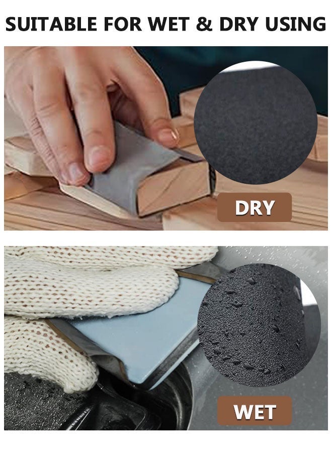 HOOTO Wet Dry Waterproof Sand Paper, 80 to 1000 Assorted Grit of 6Different Grit from Coarser to Finest, for Woodworking Metal Sanding and Automotive Polishing, - Image 5